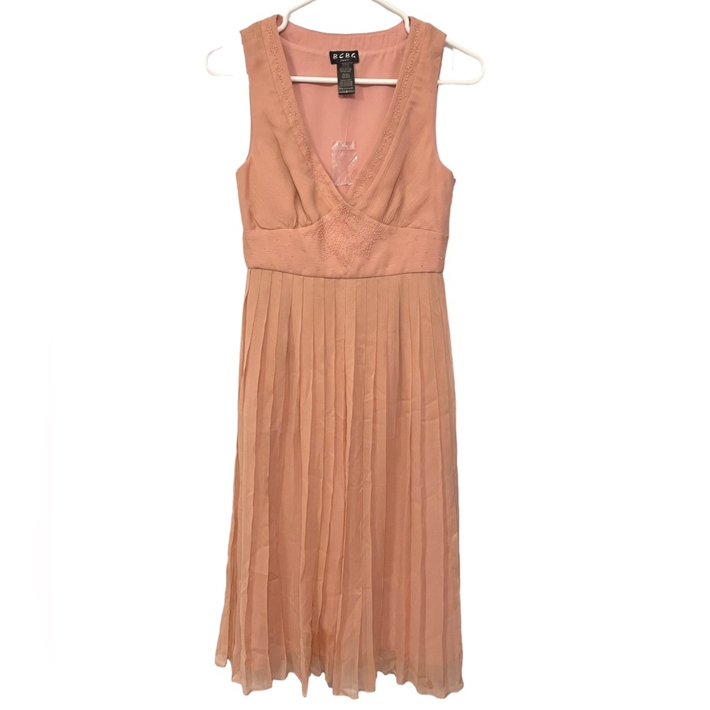 New With Tags - BCBG Paris 100% Silk Blush Dress